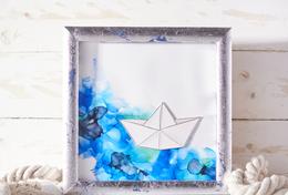 Maritime picture with Alcohol Ink