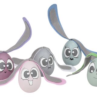VBS creatieve set "Grappige polystyreen konijntjes"