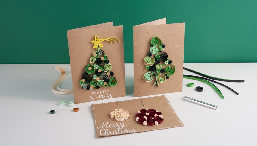 Quilling cards christmas hotsell