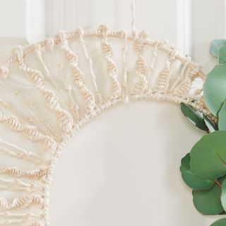 Macramé decoratieve ringen in natuurlijke look