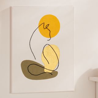 Abstract art with embroidery