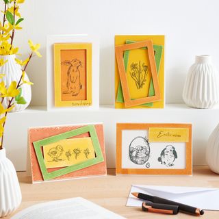 Paaskaarten met stansmallen