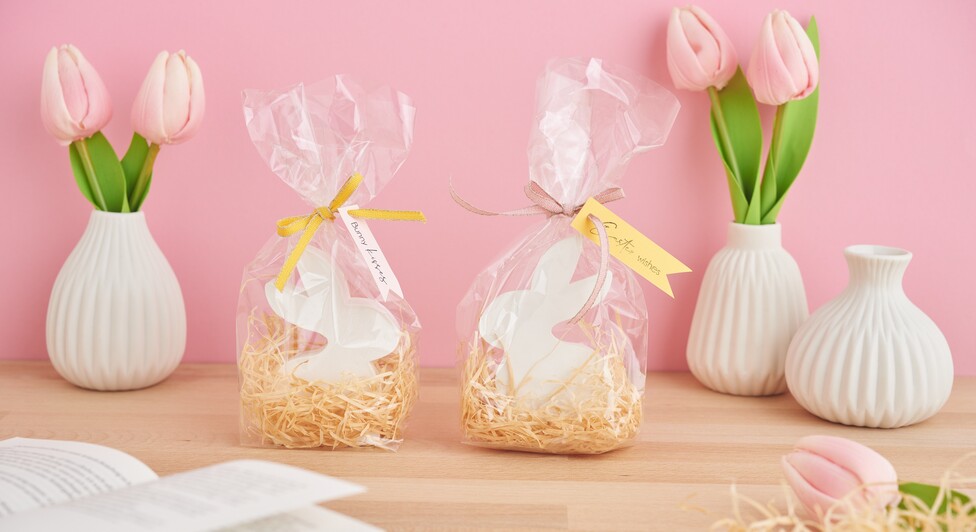 Gegossene Hasen als Ostergeschenke