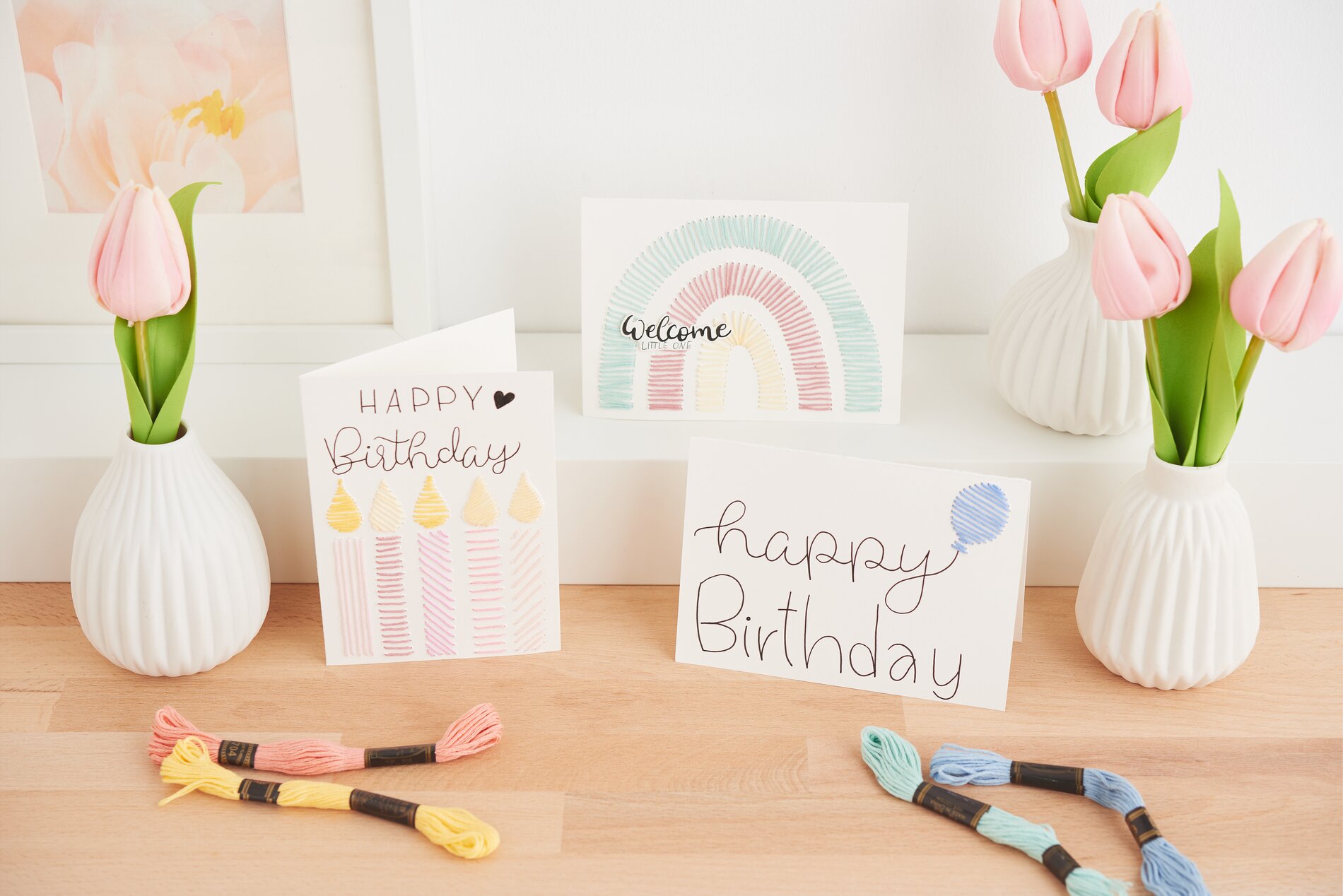 Gestickte Geburtstagskarten 