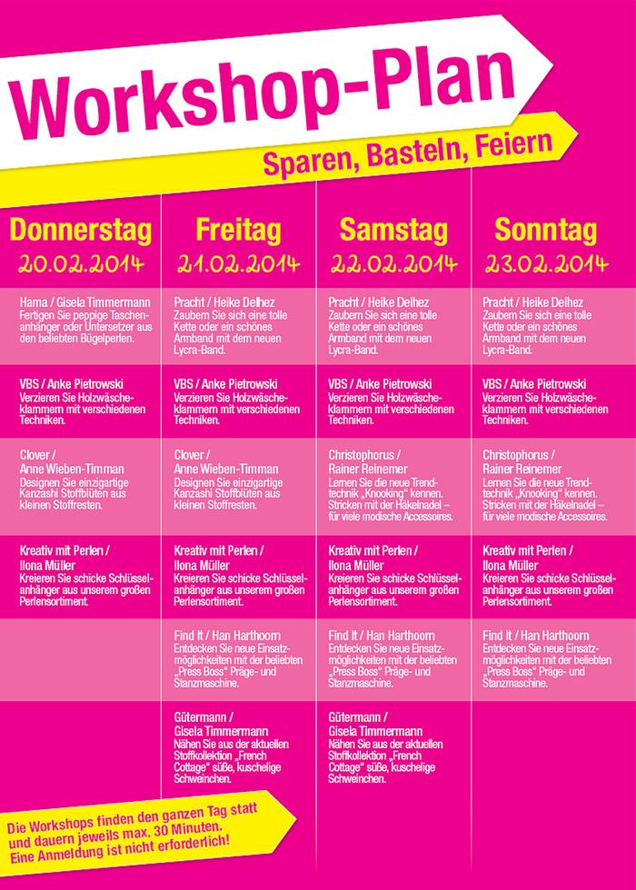 Hausmesser Workshopplan Frühling 2014