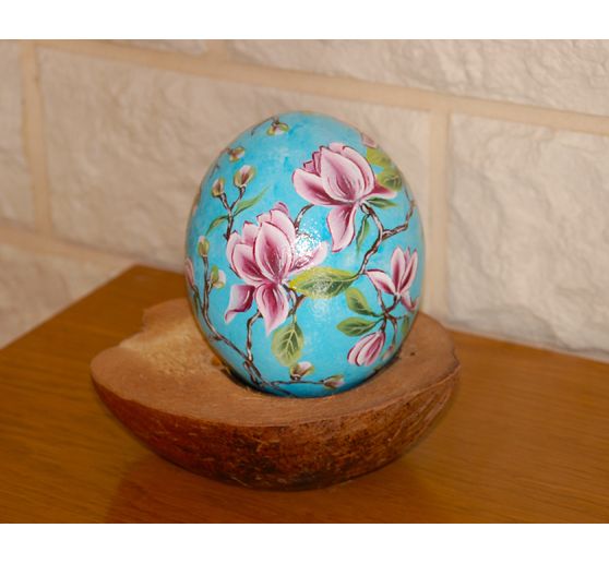 261_helenasbastelstube_Strau&szlig;enei, frei Hand Bemalt, dekorative Malerei