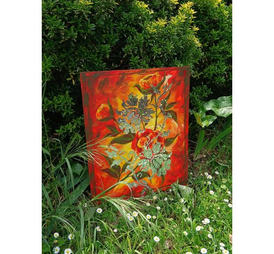 206_Rachelle avec 2 ailes_Peinture acrylique et mosa&iuml;ques miroirs sur carton toil&eacute;2