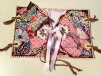 Scrapbooking: Karte zum Klappen Scrapbooking romantische Karte zum Klappen mit Anleitung