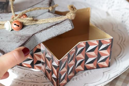 Schachtel selbstgemacht Beton-Effekt und Kupfer Schachtel im selbstgemachten Beton- und Kupferlook