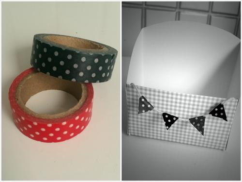 Wimpel aus Washi-Tape basteln Mit Masking-Tape Wimpelkette selber machen