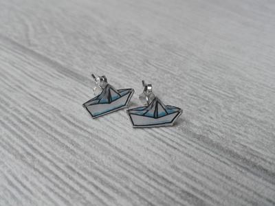 Earrings DIY: Boat Example 2.0 Make your own jewelry with shrink plastic