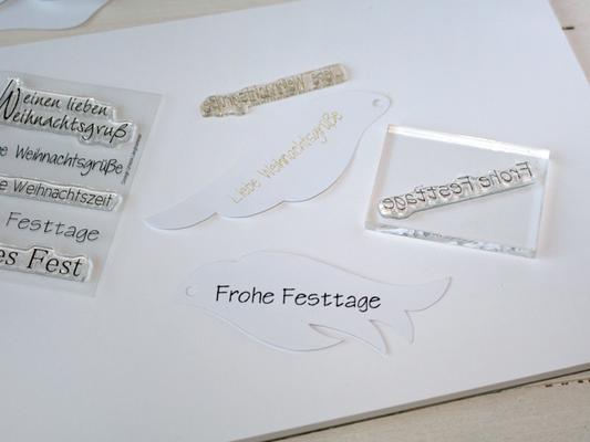 Feathers: Stamping Gift Tags Feather Stamping
