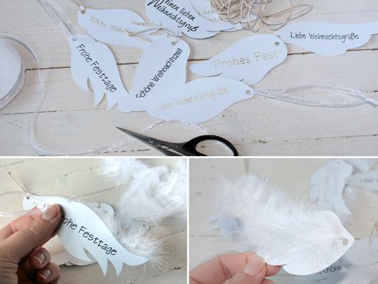 Feathers: Adhere Gift Tags Feather Adhere Feathers