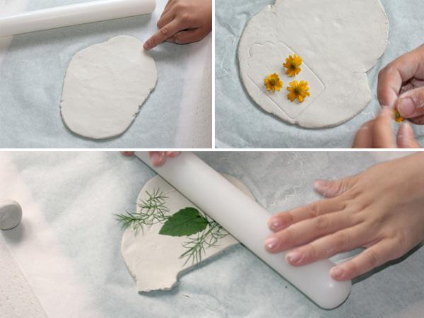 Kleihanger zelf maken met bloemen