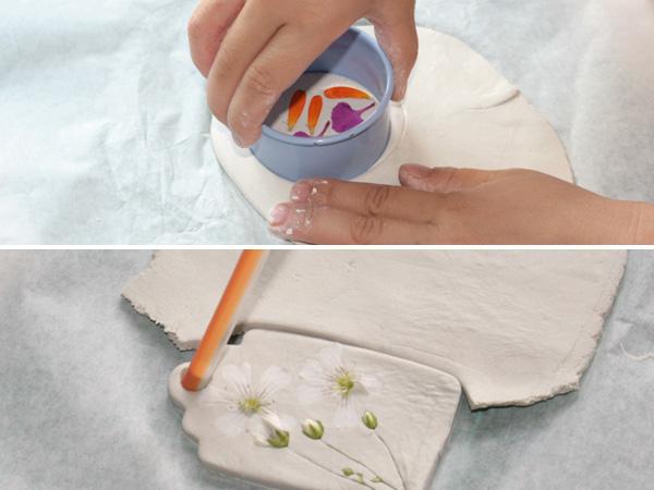 Hanger van Fimo en bloemen