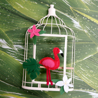 Maak je eigen tropische decoratie: Flamingo van vilt