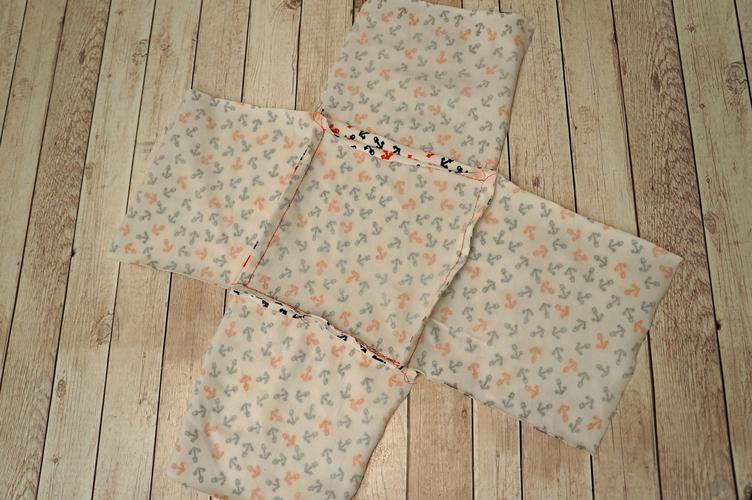 Sewing all four sides to the square