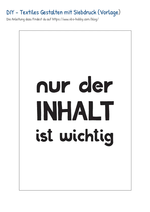 Siebdruck selbermachen mit Anleitung