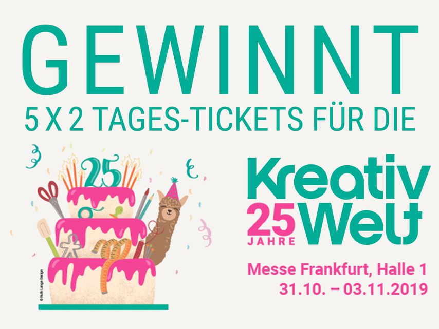 Gewinnspiel: 5 x 2 Tickets für die Kreativ Welt in Frankfurt