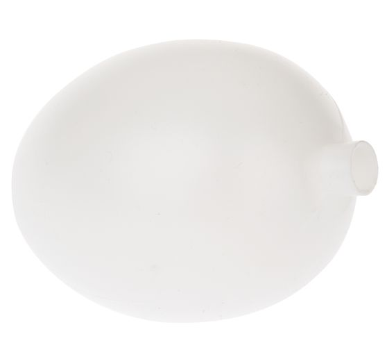 Plastic egg white, with socket, 8 x 6 cm