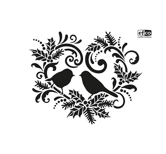 Sjabloon &quot;Vogel in Ornament&quot; Knutselwinkel VBS Hobby