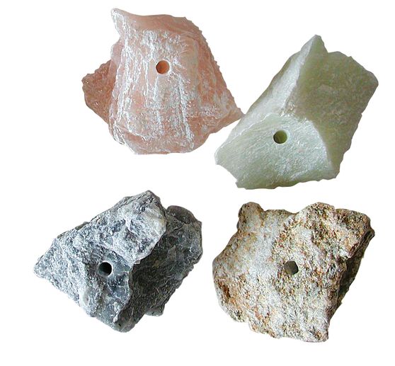 Soapstone-Amulet stones, 4 pieces