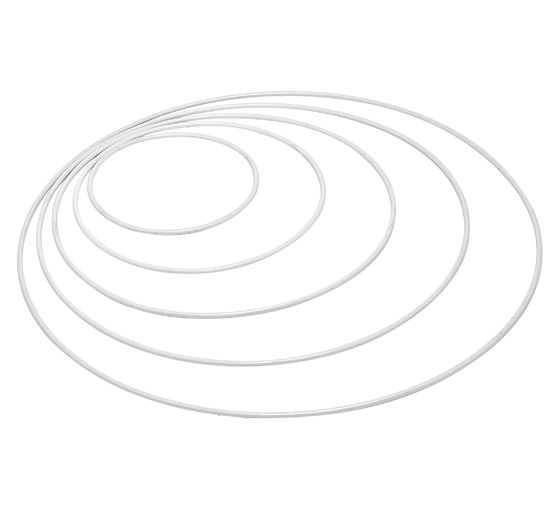Metal ring white, Ø 10 cm