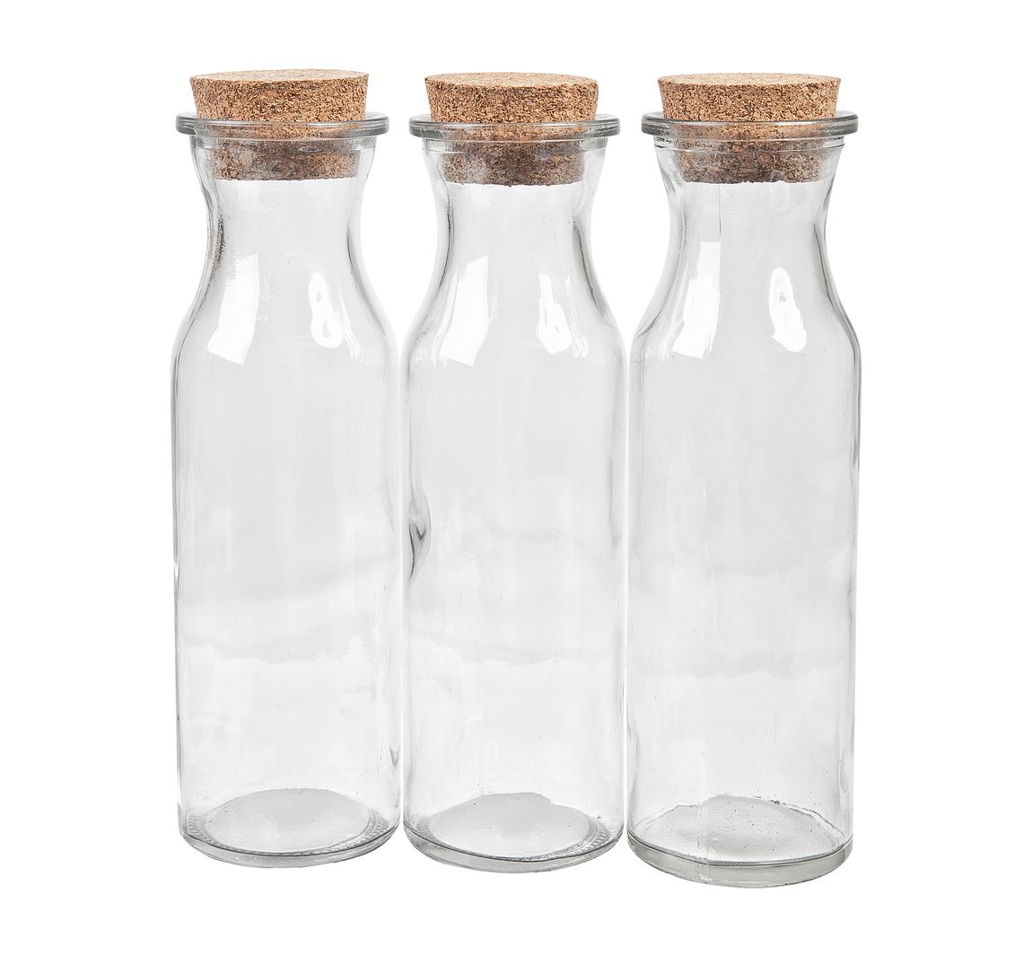 VBS Glazen flessen "Melk", set van 3 Knutselwinkel VBS Hobby