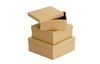 VBS Square cardboard boxes, natural colour, set of 3