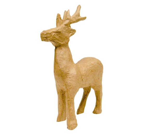 Reindeer made of papier-mâché, 15 cm