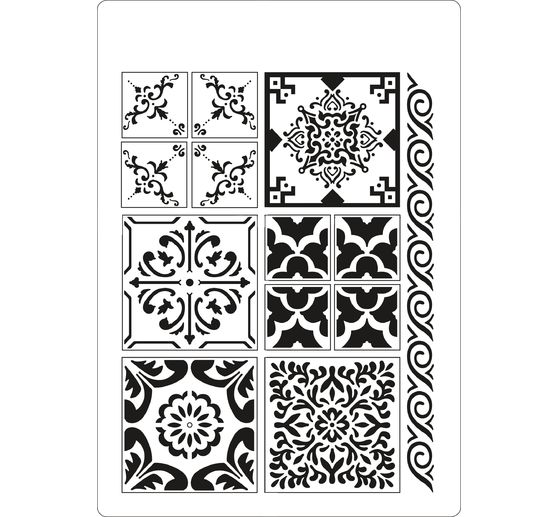 3D texture shape "Tile Ornaments", A5