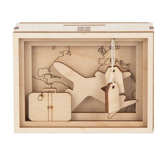 Wood building kit Money box "Journey"