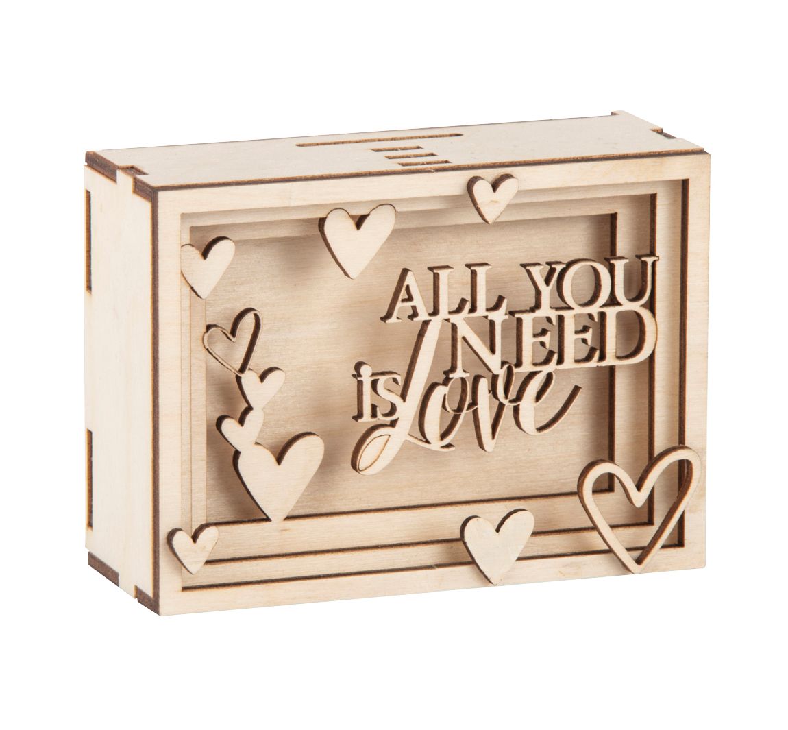 Houten bouwpakket "Liefde" Spaarpot