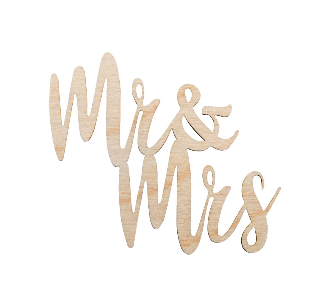 Houten letters Mini "Mr & Mrs"
