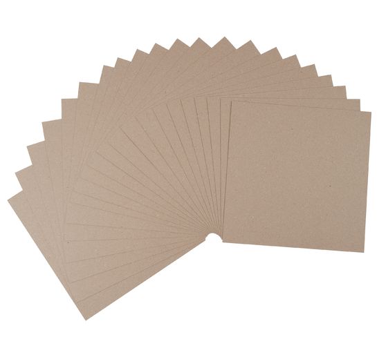 Kraft cardboard 30,5 x 30,5 cm, 20 sheets