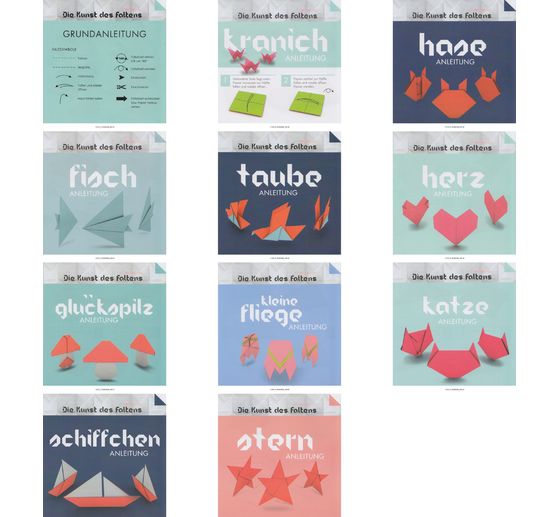 Origami leaflets "Floral" with design box