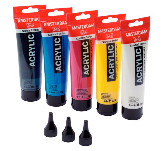 Talens AMSTERDAM acrylic paint set "Starter" incl. 3 dosing tips