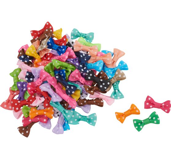 VBS Mini bows "Dots", 100 piece
