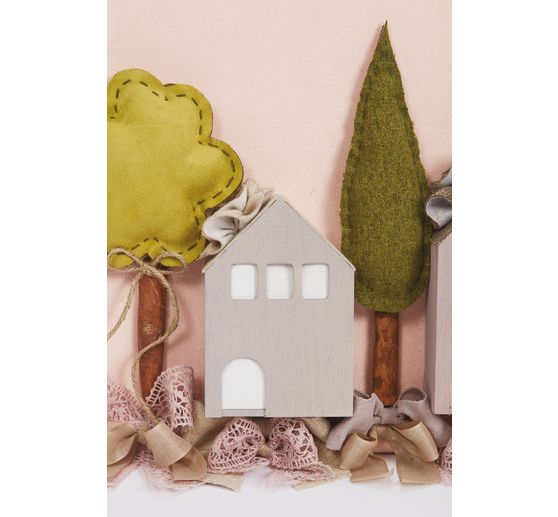 3D houten huis, set van 3