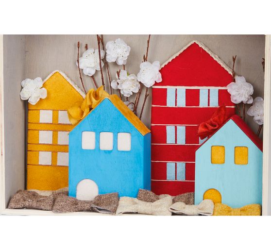 3D houten huis, set van 3
