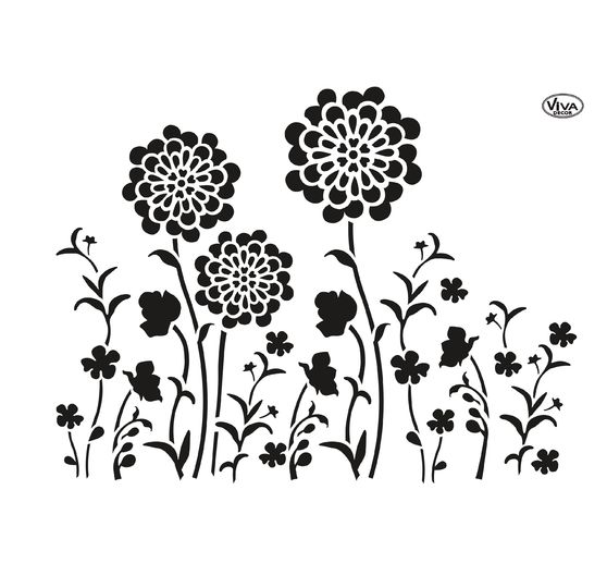 Stencil Blob Paint "Flower meadow"