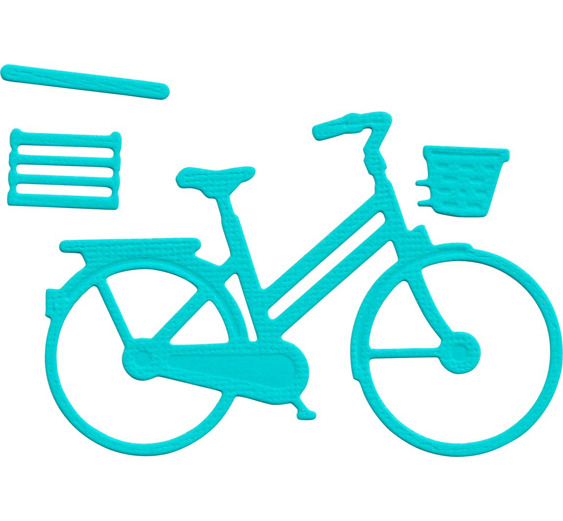 Ponssjabloon "Fiets met mand"