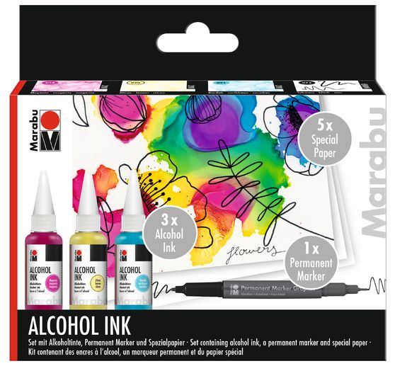 Marabu Alcohol Inkt Set "FLOWERS"