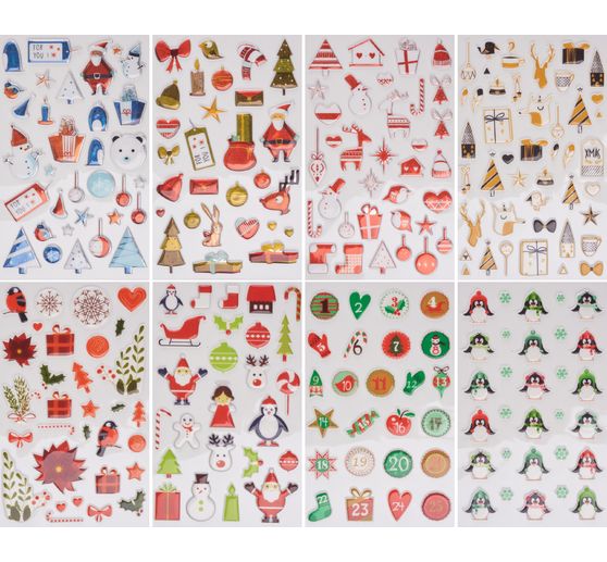 Epoxy Sticker Assortiment "Kerstmis"