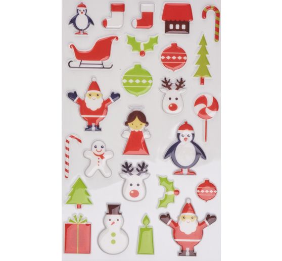 Epoxy Sticker Assortiment "Kerstmis"