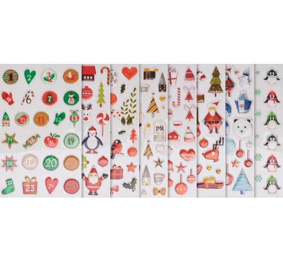 Epoxy Sticker Assortiment "Kerstmis"