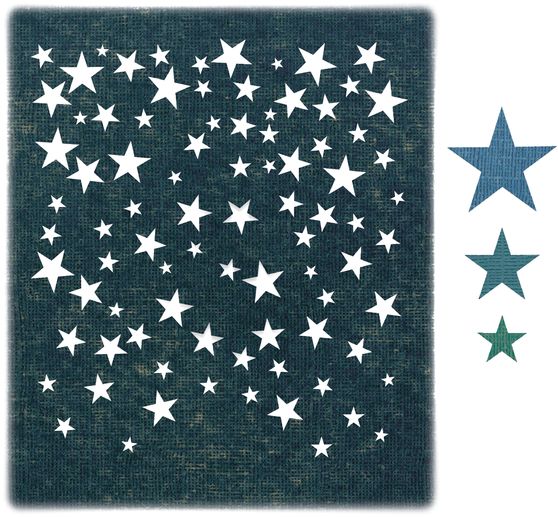 Sizzix Thinlits Stanssjabloon "Falling Stars by Tim Holtz"