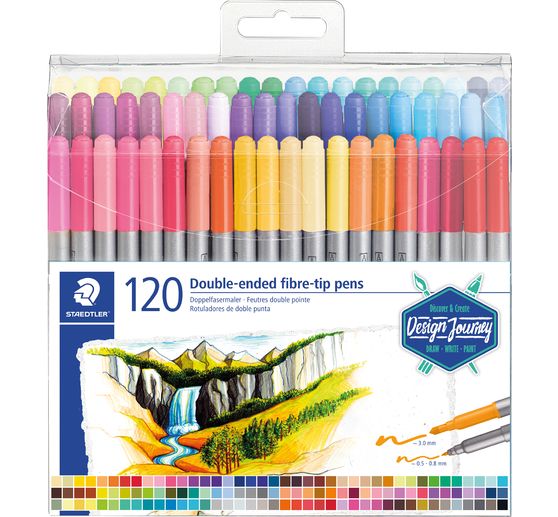 STAEDTLER Double-fibre pens, 120 pcs.