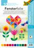 Raamfolie, 10 kleuren gesorteerd