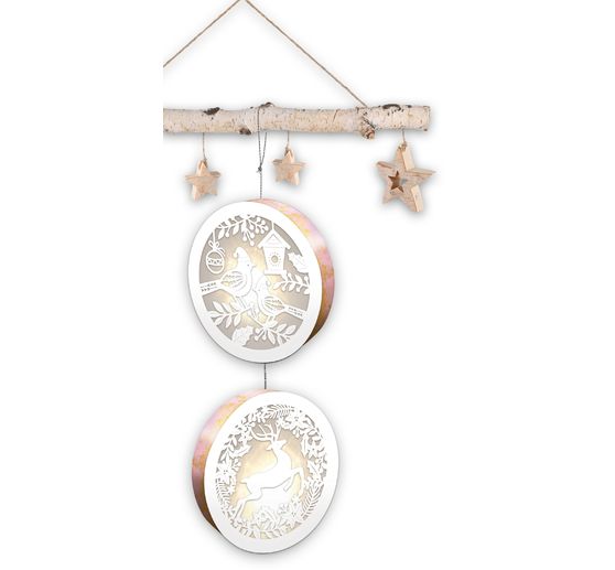 Lightboxes "Birds & Reindeer", set van 2